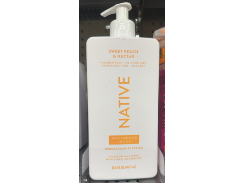 Native Moisturizing Lotion, Sweet Peach & Nectar, 16.5 fl oz/487 mL