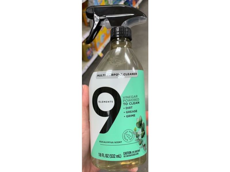 9 Elements Multi-Purpose Cleaner, Eucalyptus Scent, 18 fl oz/523 mL