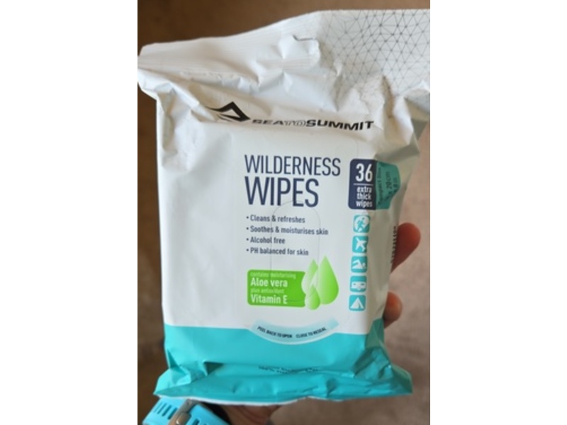 Sea to Summit Wilderness Wipes, Aloe Vera + Vitamin E, 36 Count