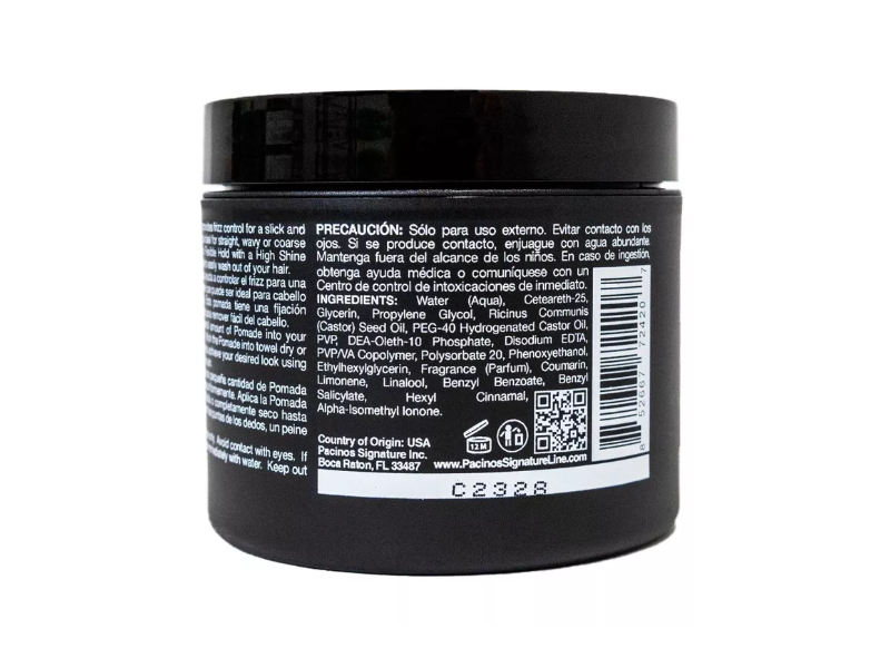 Pacinos Flexible Hold Pomade, 4 fl oz/118 mL