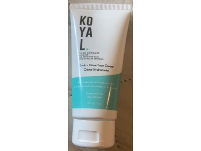 Koyal Soak - Glow Face Cream, Fragrance Free, 1 oz/30 mL
