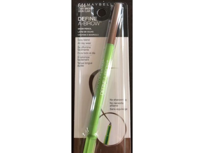 Maybelline New York Define-A-Brow Eyebrow Pencil, 644 Light Brown, 0.0010 0z/50 mg