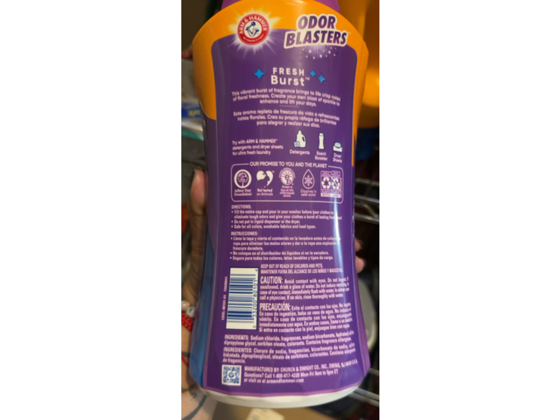 Arm & Hammer Odor Blaster In-Wash Scent Booster, Fresh Burst, 45 oz/1.27 kg