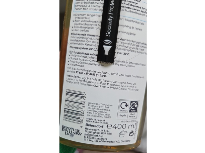 Eucerin Ato Control Calming Shower Oil, 400 mL