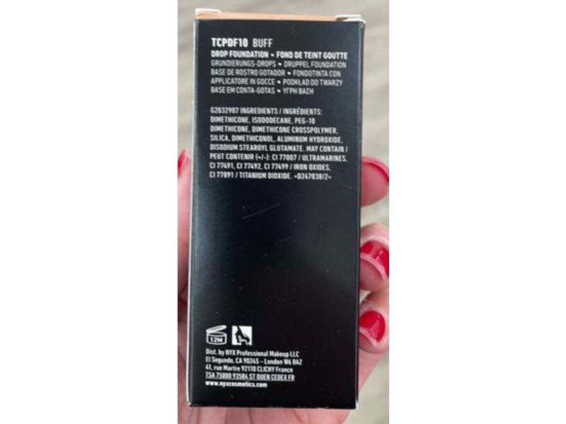 NYX Professional Makeup Total Control Pro Drop Foundation, Buff, 0.43 fl oz/13 mL