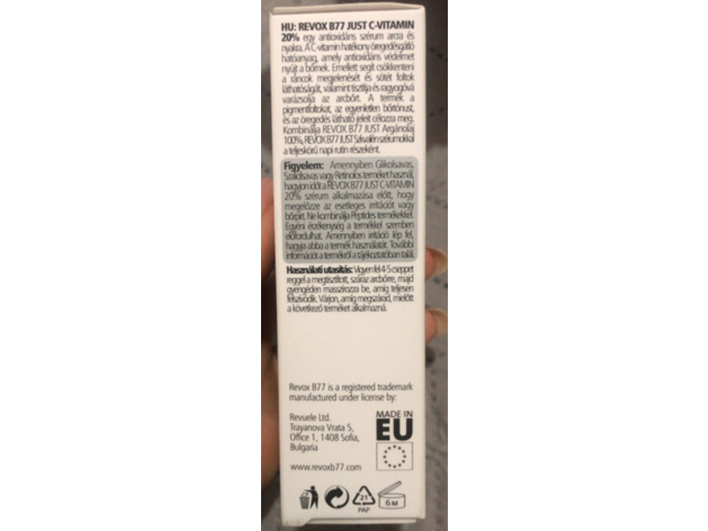 Revox Just Antioxidant Serum, Vitamin C 20%, 1 fl oz/30 mL