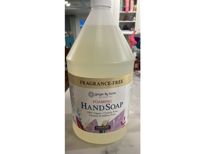 Ginger Lily Farms Botanicals Foaming Hand Soap, Fragrance-Free, 128 fl oz/3.78 L