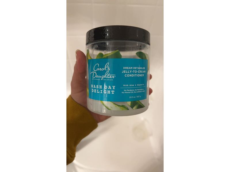 Carol's Daughter Wash Day Delight Cream Detangler Jelly-To-Cream Conditioner, Aloe & Glycerin, 20.0 oz/567 g