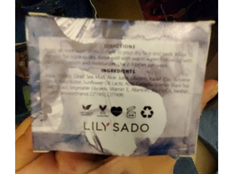 Lily Sado Sea + Tea Detox Purifying Mask, Dead Sea Mud & Black Tea, 4.23 oz/120 g
