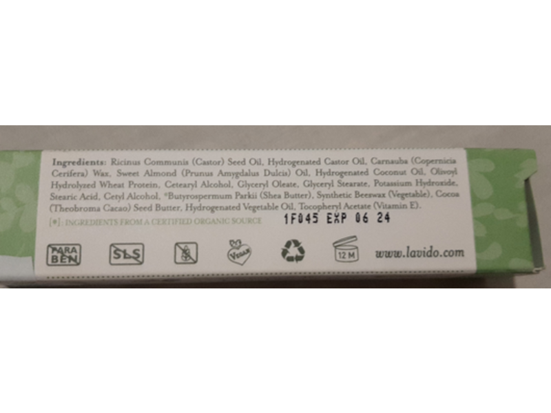 Lavido Lip Thera Balm, Shea Butter & Almond Oil, 0.5 fl oz/15 mL