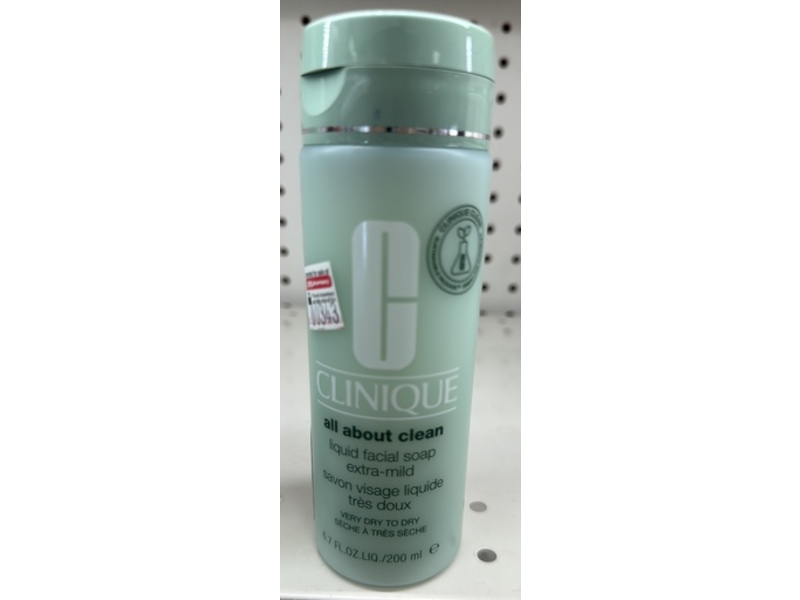 Clinique All About Clean Liquid Facial Soap, Extra-Mild, 6.7 fl oz/200 mL