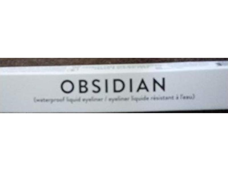 Kaleio Cosmetics Obsidian Waterproof Liquid Eyeliner, Black, 0.07 oz/2 g