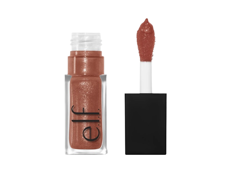 e.l.f. Cosmetics Glow Reviver Lip Oil Glimmer, Super-Neutral, 0.25 fl oz/7.6 mL