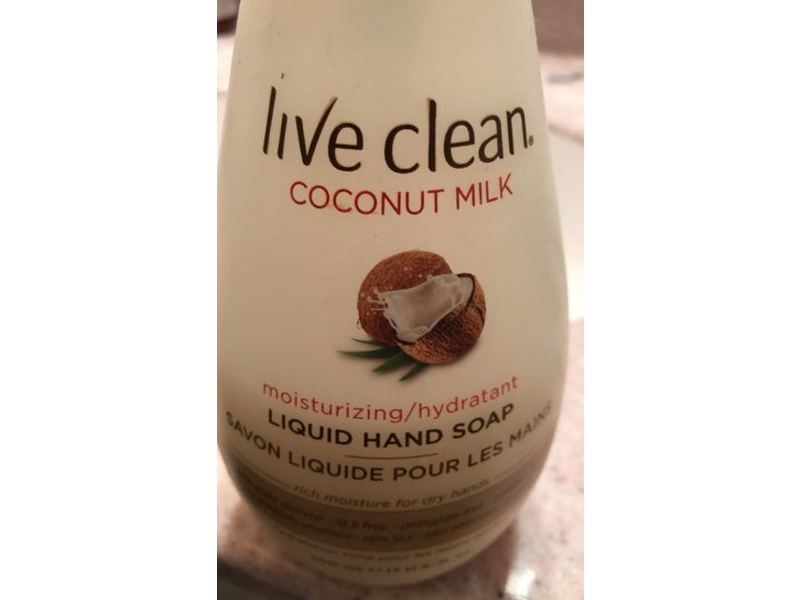 Live Clean Moisturizing Liquid Hand Soap, Coconut Milk, 17 fl oz/500 mL