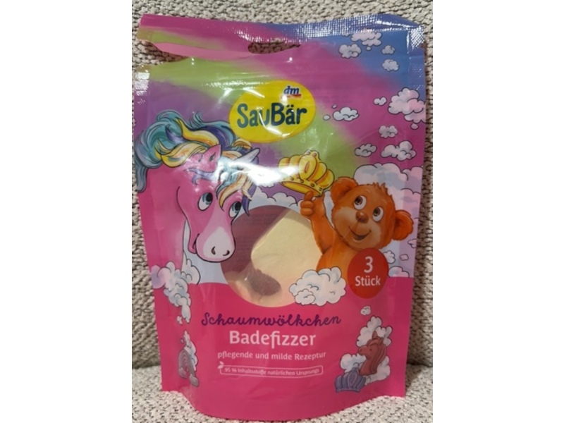 Dm Saubar Bath Fizzer Foam Clouds, 50 g, 3 Count