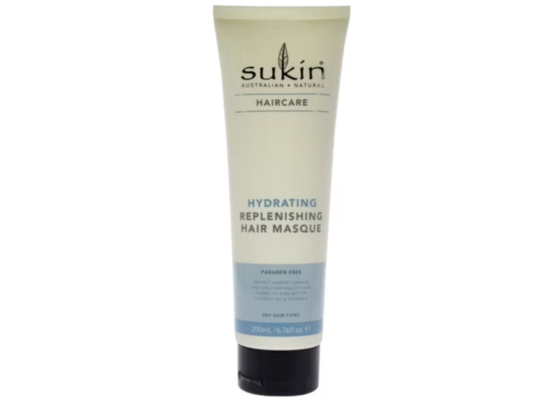 Sukin Hydrating Replenishing Hair Mask, Shea Butter, Coconut Oil & Vitamin E, 6.76 fl oz/200 mL