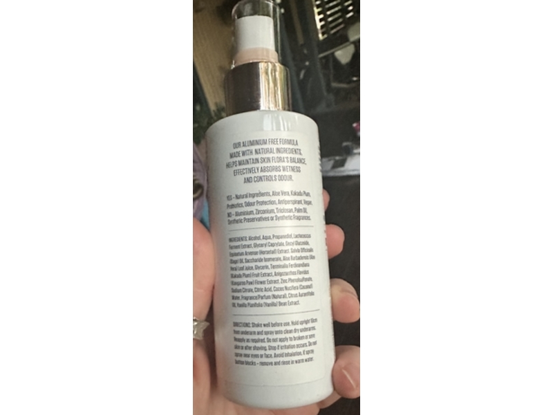 Myaura Antipersipirant Spray, Natural Coconut Vanilla, 125 mL