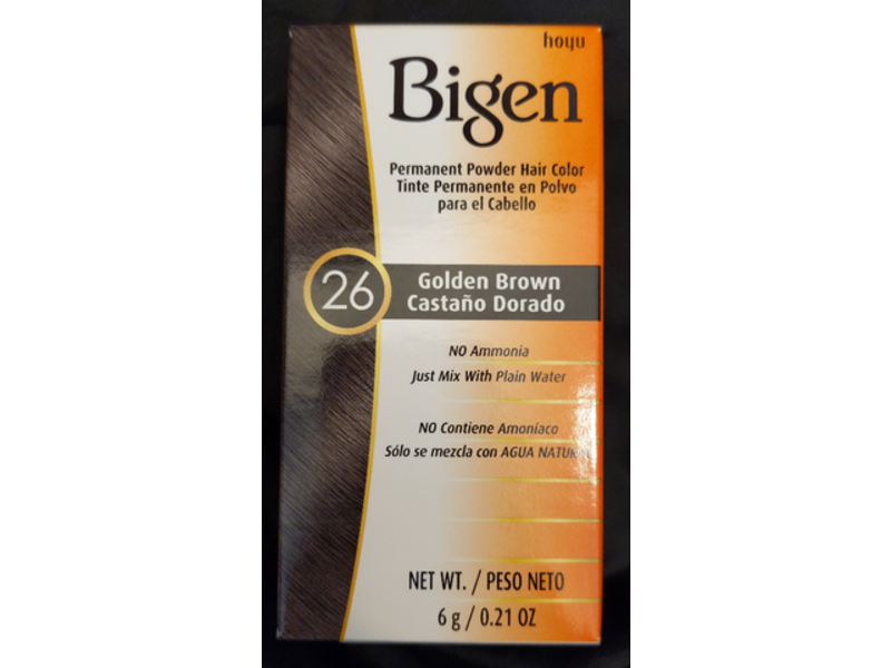 Bigen Permanent Powder Hair Color, 26 Golden Brown, 0.21 oz/6 g, Pack Of 3