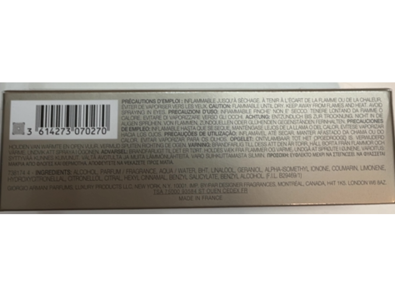 Emporio Armani She Eau De Parfum Vaporisateur Spray, 3.4 fl oz/100 mL