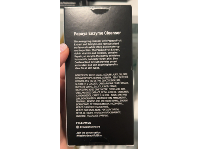 Revision Skincare Energizing Facial Cleanser, Papaya Enzyme, 6.7 fl oz/198 mL