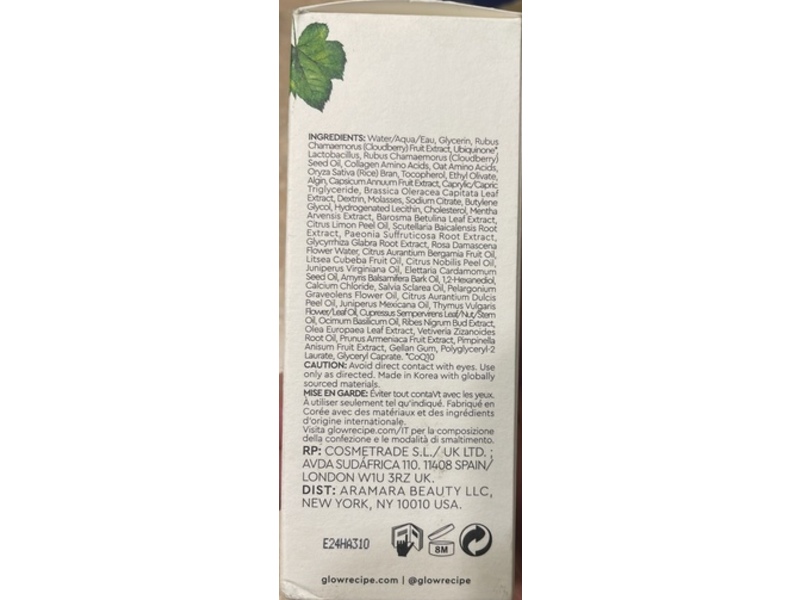 Glow Recipe Cloudberry Essence Toner, 1 fl oz/30 mL