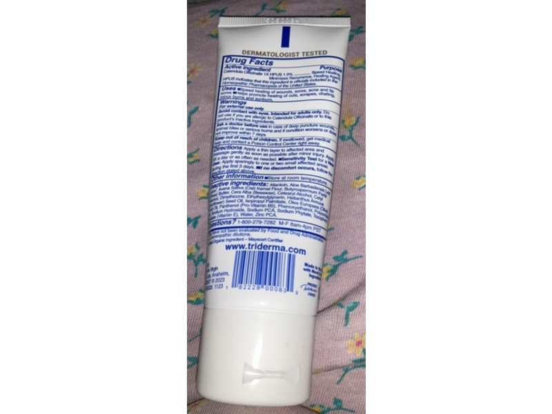 TriDerma Intense Fast Healing Multipurpose Cream, Calendula, 2.2 oz/62.4 g