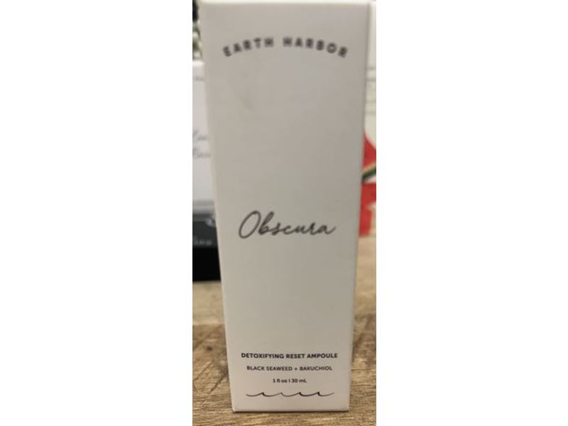 Earth Harbor Obscura Detoxifying Reset Ampoule, Black Seaweed + Bakuchiol, 1 fl oz/30 mL