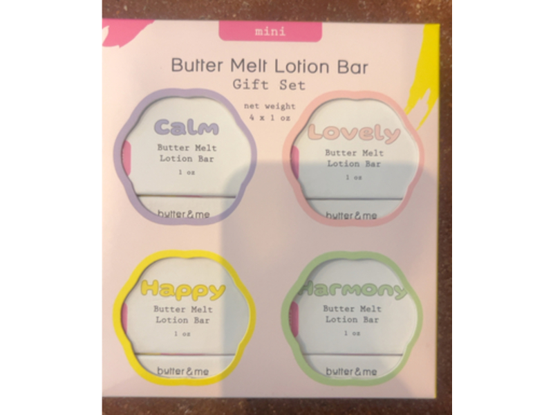 Butter & Me Butter Melt Lotion Bar Set, Calm + Lovely + Happy + Harmony, 1 oz