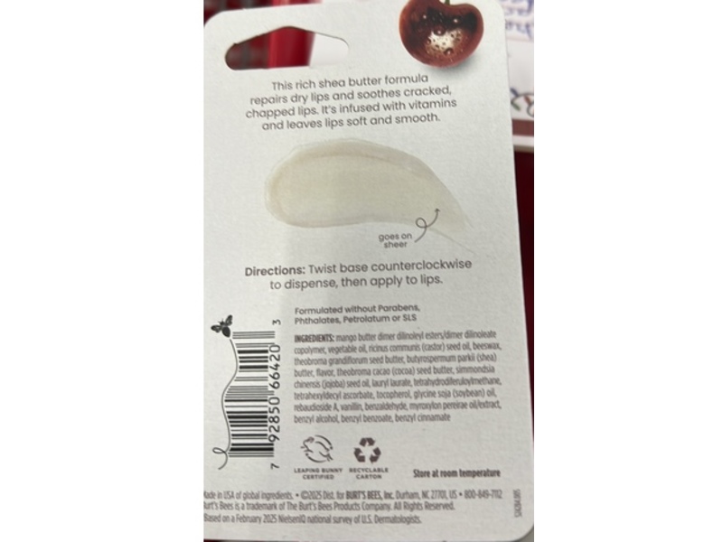 Burt's Bees Rescue Lip Butter, Cherry Vanilla, 0.5 fl oz