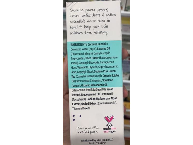 Mad Hippie Cream Cleanser, Jojoba, Green Tea, Macadamia Oil & Orchid Extract, 4 fl oz/118 mL