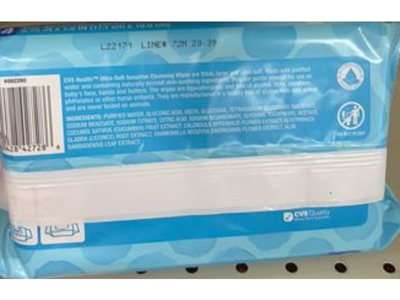 Cvs Health Ultra Soft Sensitive Cleansing Wipes, Fragrance Free, 64 Count