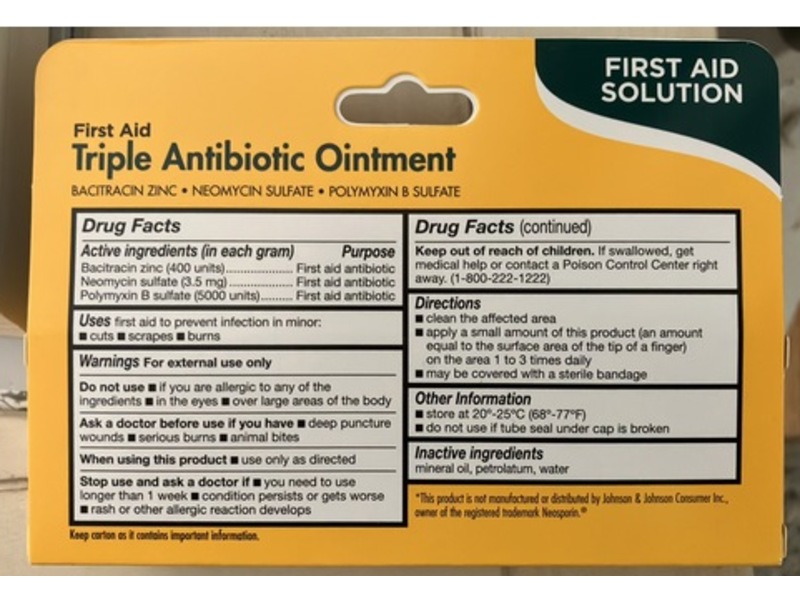 Thera Care First Aid Triple Antibiotic Ointment, 1 oz/28.3 g
