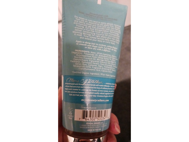 Madam C.J. Walker Beauty Culture Humidity Block Curl Gel, Coconut & Moringa Oils, 6 fl oz/177 mL