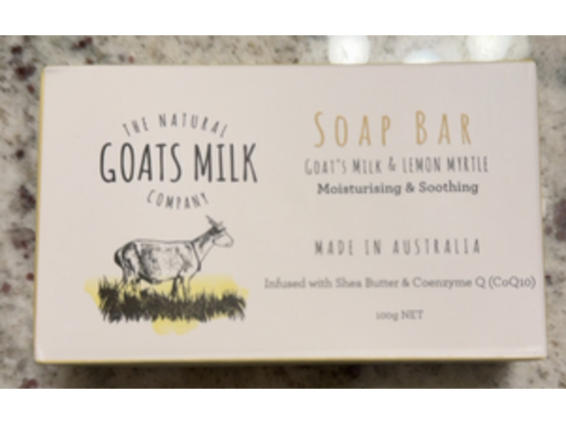 The Natural Goats Milk Company Moisturising & Soothing Soap Bar, Goat's Milk & Lemon Myrtle, 100 g