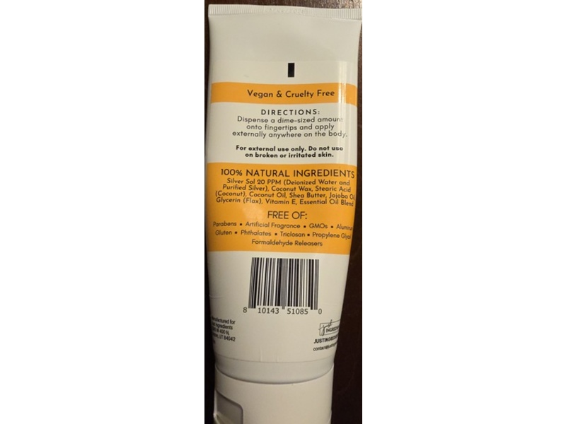 Just Ingredients Body Lotion, Sweet Citrus, 8 fl oz/226 g