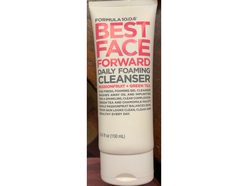 Formula 10.0.6 Best Face Forward Daily Foaming Cleanser, Passionfruit + Green Tea, 5 fl oz/150 mL