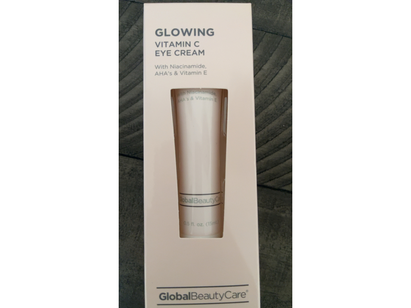 Global Beauty Care Glowing Vitamin C Eye Cream, Niacinamide+Aha's & Vitamin C, 0.5 fl oz/15 mL