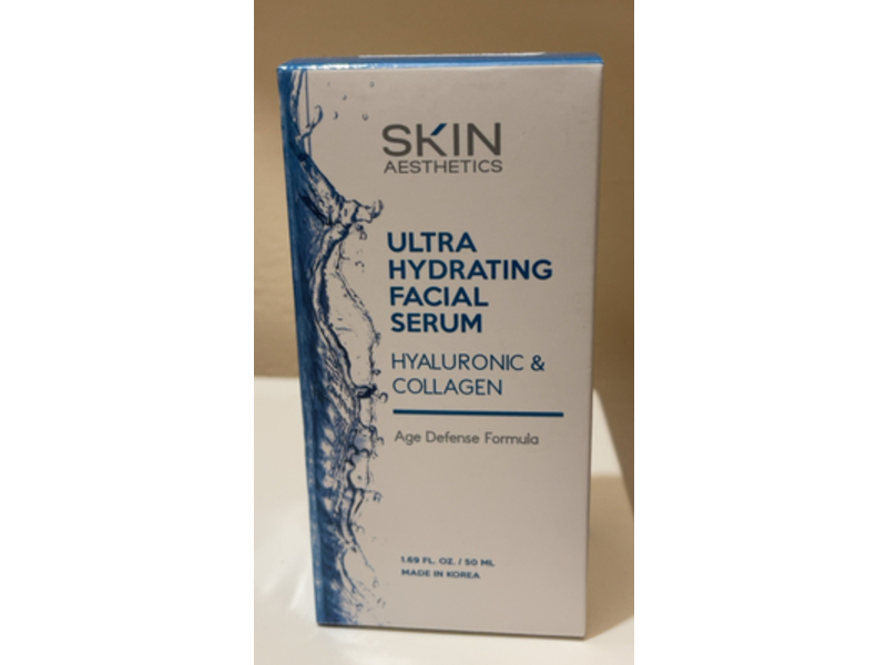 Skin Aesthetics Ultra Hydrating Facial Serum, Hyaluronic & Collagen, 1.69 fl oz/50 mL