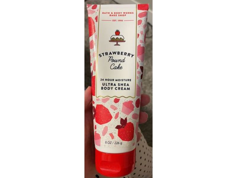 Bath & Body Works Ultra Shea Body Cream, Strawberry Pound Cake, 8 oz/226 g