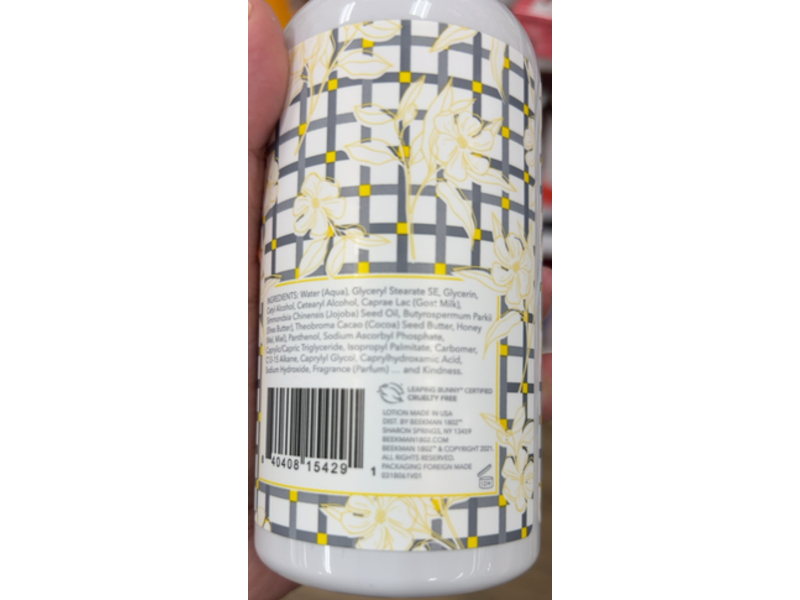 Beekman 1802 Goat Milk Lotion, Jasmine BLoom, 12.5 fl oz/370 mL