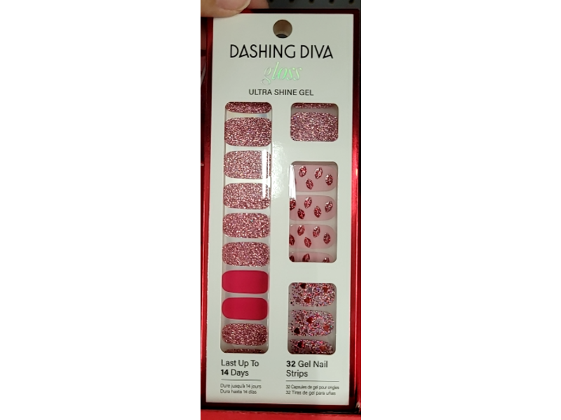 Dashing Diva Gloss Nail Strips & Ultra Shine Gel, 32 Count