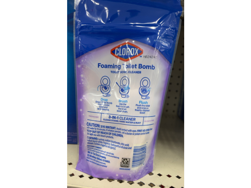 Clorox Foaming Toilet Bomb Toilet Bowl Cleaner, Lavender Clean, 5 Count