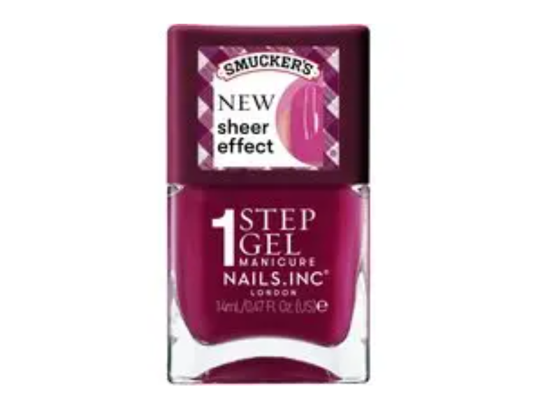 NAILS.INC 1 Step Gel Manicure, Berry Jam Packed, 0.47 fl oz/14 mL