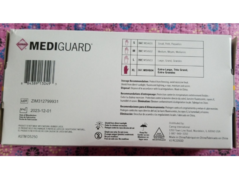 Mediguard Powder-Free Synthetic Exam Gloves, X Large, 90 Count