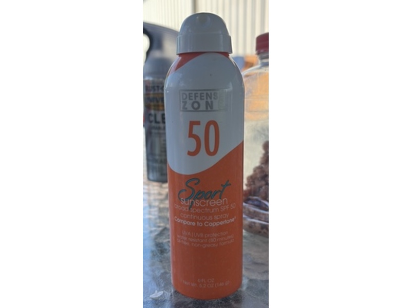 Defense Zone Continuous Spray Sport Sunscreen, SPF 50, 5.2 fl oz/146 g