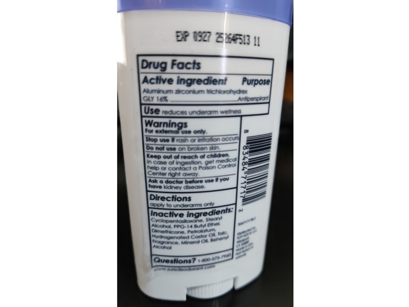 Sure Complete Confidence Antiperspirant & Deodorant, Unscented, 2.6 oz/73 g