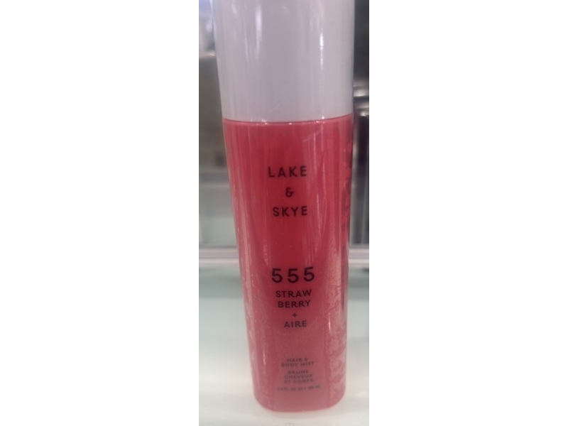 Lake & Skye Hair & Body Mist, 555 Straw Berry + Aire, 3.4 fl oz/100 mL
