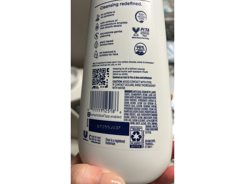 Dove Gentle Exfoliate Body Wash, Sea Minerals, 20 fl oz