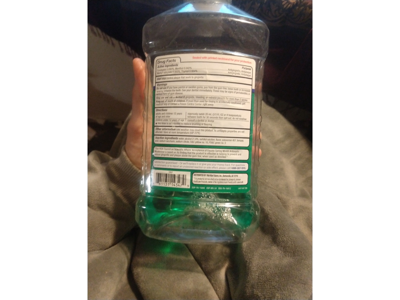 Equate Antiseptic Mouthrinse, Spring Mint, 50.7 fl oz / 1.5 L