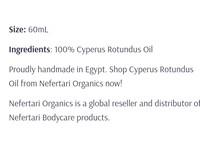 Nefertari Organics 100% Pure Cyprus Rotundus Oil, 60 mL - thumbnail 3